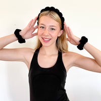 Puffy Terry Cloth Padded Spa Headband with Scrunchies