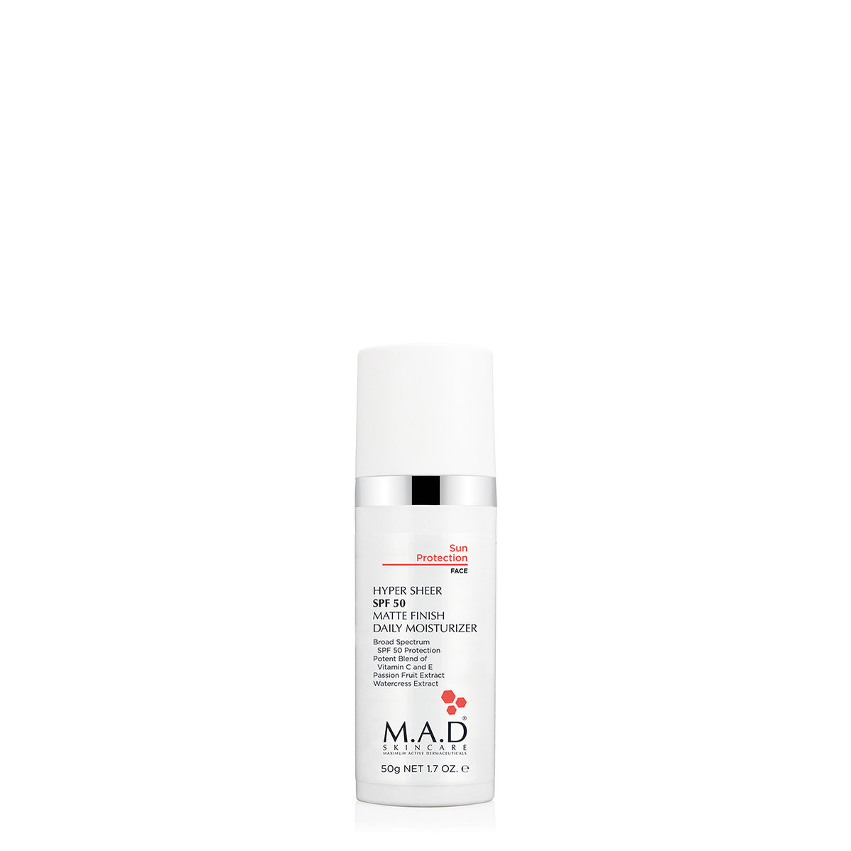 M.A.D Hyper Sheer SPF 50 Matte Finish Daily Moisturizer