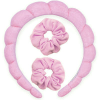 Puffy Terry Cloth Padded Spa Headband with Scrunchies