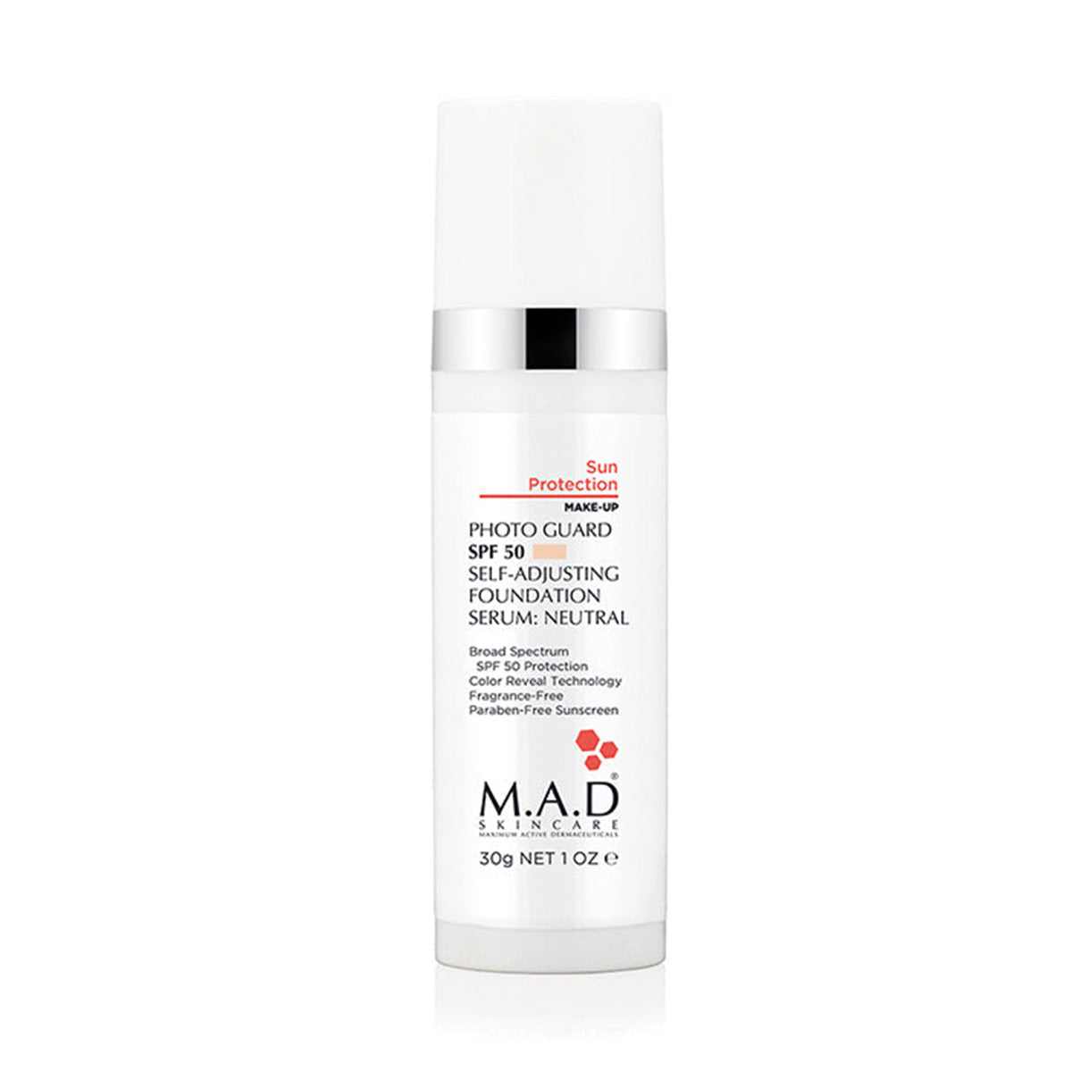 M.A.D Photo Guard SPF 50 Self Adjusting Foundation Serum Neutral/Light